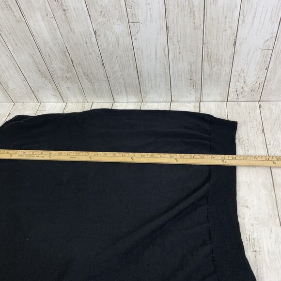 LINEA UOMO Sweater Sz 2X Wool Blend Mock Neck Long Sleeve Pullover Black - Picture 8 of 8